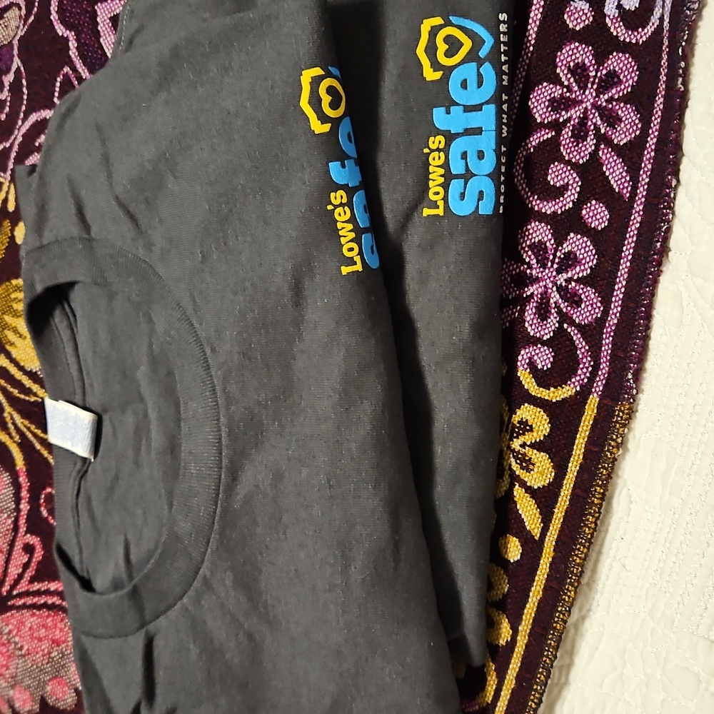 2 Lowe's Jerzees Dark Gray Men's Or Women's Short Sleeve Tee. Never Used.